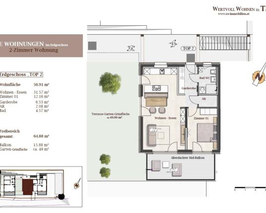 reduzierter Preis:Neubau-Gartenwohnung mit Grimmingblick, AUT